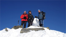Hansjörg Michael und Andy auf der Goldbergspitze. Foto: Martin Unterkreuter