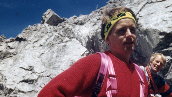 Klettertour kurz vorm Gipfel