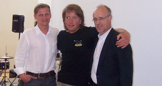 Andy mit DGKP Gerold Stock (Organisator) und Mag. Toni Innauer 